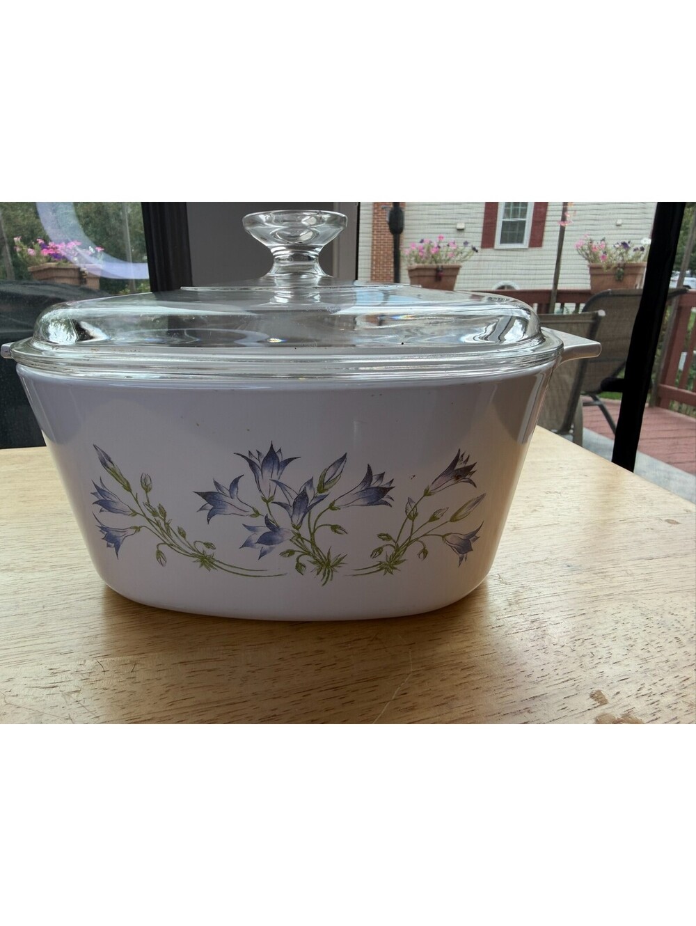 Vintage Corning Ware Blue Dusk 3L Casserole Dish A-3-B with Pyrex Lid 3 Qt
